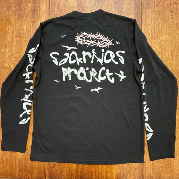 Sackrifices Heaven Calling Enter The Gates Graphic Long Sleeve Shirt Tee Black L - Picture 3 of 13
